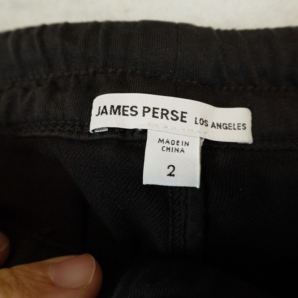 Standard James Perse Pants Soft Drape Joggers Size 2 Medium Black Utility - Picture 7 of 11
